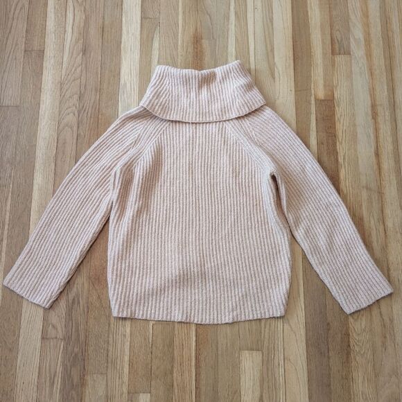 J.Crew Point Sur peach pink turtleneck wool mohair blend sweater - Picture 2 of 5